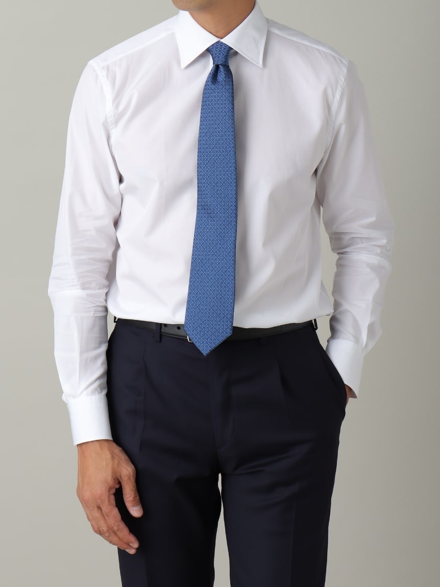 SemiWide 140番手双糸ブロード｜ホワイト（レギュラーフィット